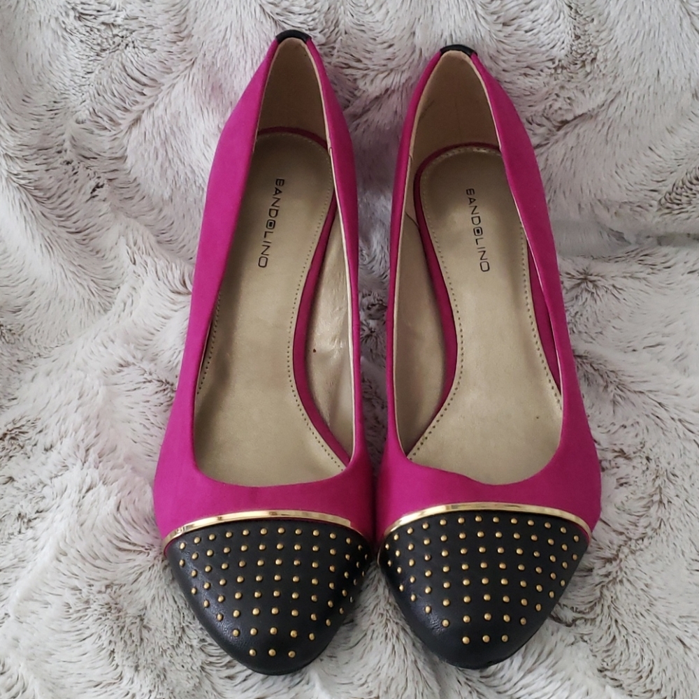 New Bandolino purple suede heels  sz 9